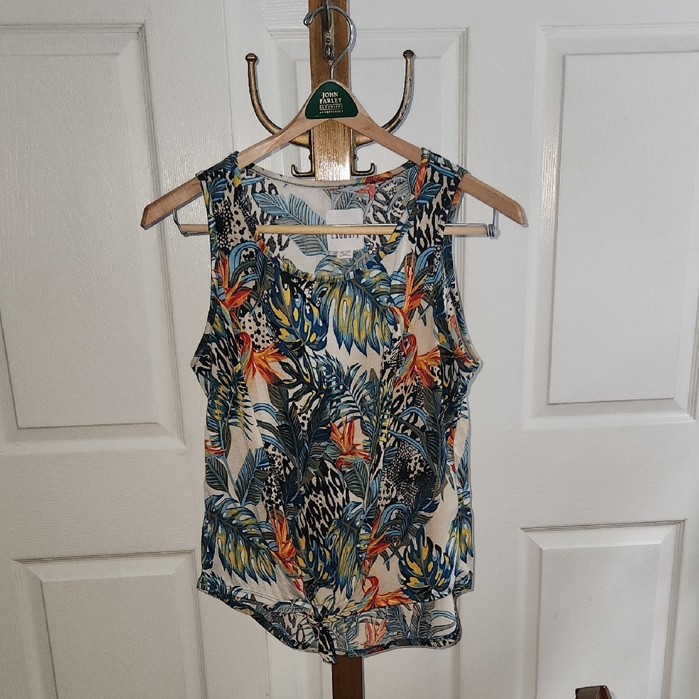 New York Laundry Tropical Print Tank Top